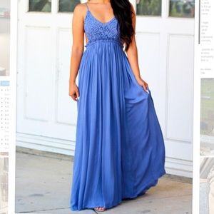 Love me Tender Maxi dress: indigo